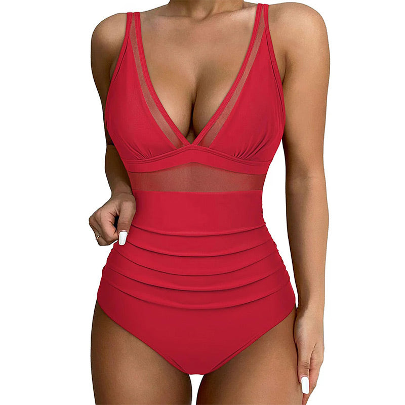 ⏳Descuento del 50% por tiempo limitado💥👙Traje de baño de malla con control de abdomen🏝️