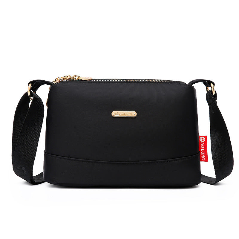 Bedruckte Umhängetasche mit mehreren Fächern für Damen