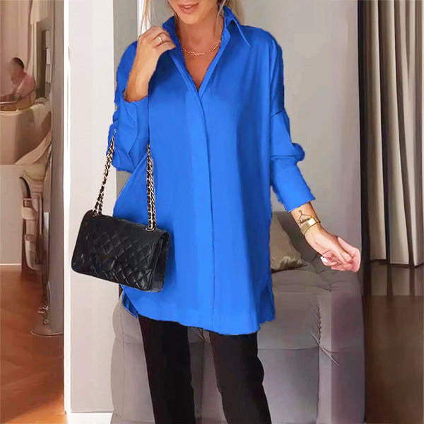 ✨¿Qué me pongo mañana?👚Camisa casual de mujer con abertura lateral