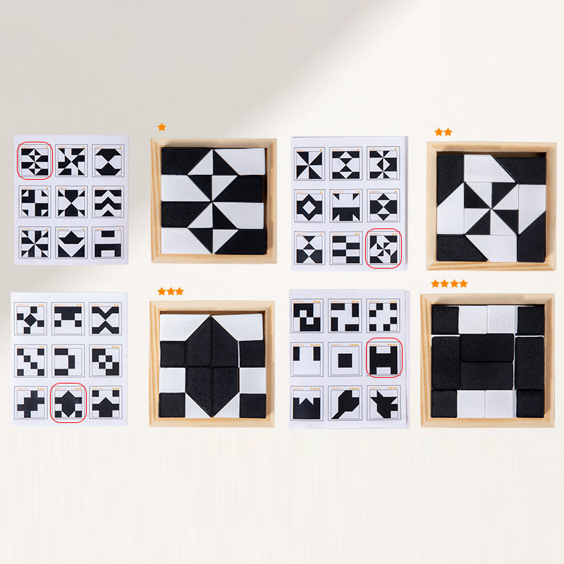 🌸Herbstschlussverkauf🌸Kreatives Lernpuzzleset für Kinder in Schwarz und Weiß