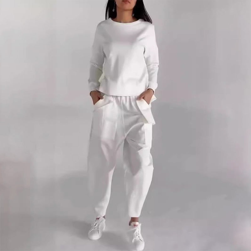 Traje deportivo-casual para mujer con muchos bolsillos.💖