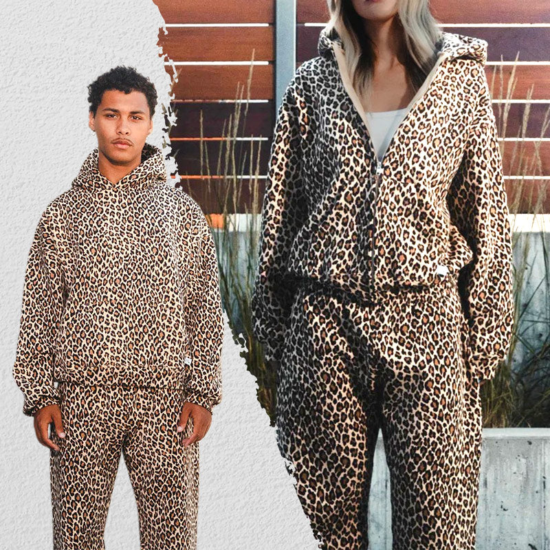 Damen-Outfit mit Leopardenmuster