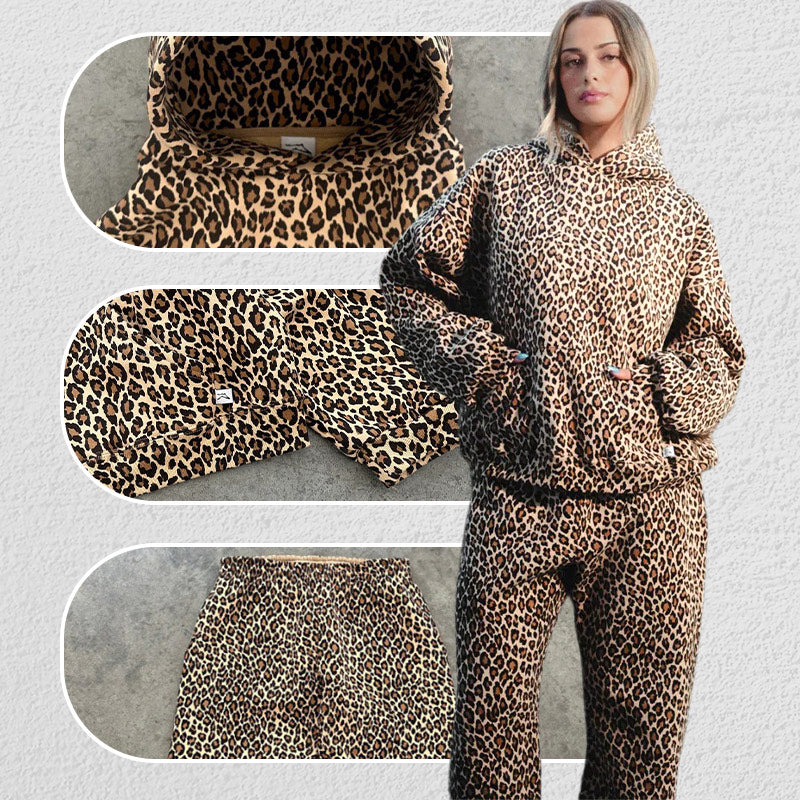 Damen-Outfit mit Leopardenmuster