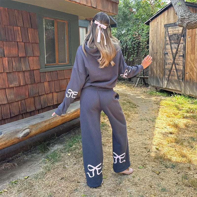 🎅Weihnachtsangebote 50% Rabatt🎀Damen-Kapuzenpulli mit Schleifenmuster