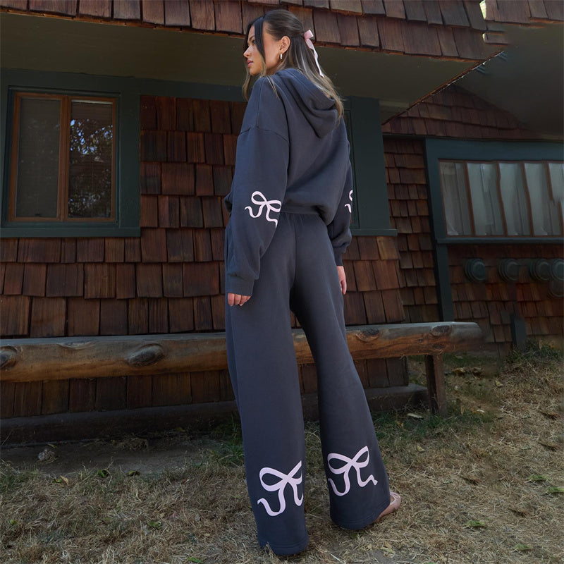 🎅Ofertas navideñas 50% de descuento🎀Sudadera con capucha para mujer con estampado de lazo