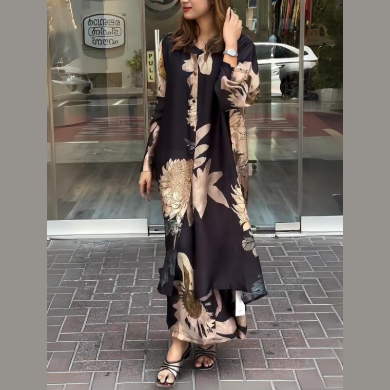 Zweiteiliges Set aus fließendem Hemdblusenkleid für Damen📦Freie Lieferung📦