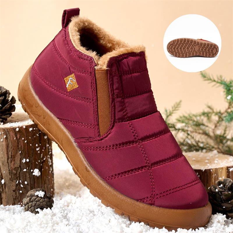 Warme dicke Winterstiefel für Damen mit Kunstfellfutter