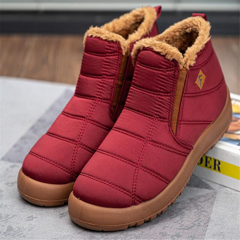 Warme dicke Winterstiefel für Damen mit Kunstfellfutter