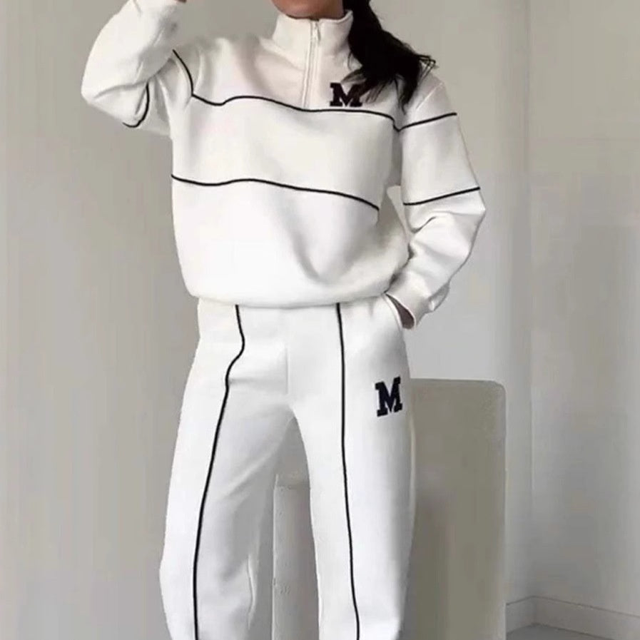 ❤️Räumungsverkauf❤️Lässiges Sweatshirt 2-teiliges Set mit Linie