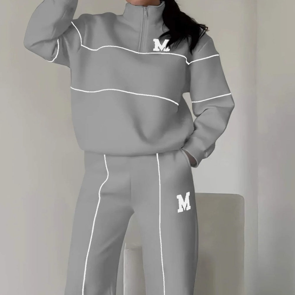 ❤️Räumungsverkauf❤️Lässiges Sweatshirt 2-teiliges Set mit Linie