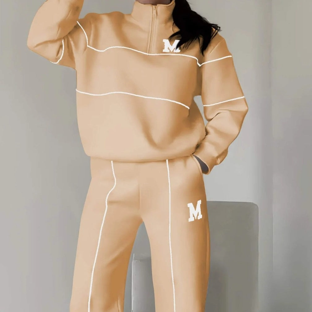 ❤️Räumungsverkauf❤️Lässiges Sweatshirt 2-teiliges Set mit Linie