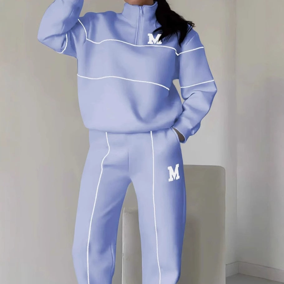 ❤️Räumungsverkauf❤️Lässiges Sweatshirt 2-teiliges Set mit Linie