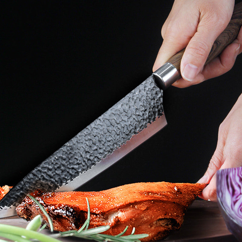 Juego de cuchillos de cocina profesional hecho de acero inoxidable
