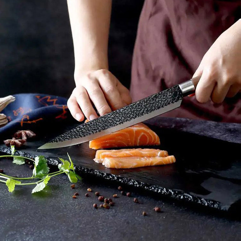 Juego de cuchillos de cocina profesional hecho de acero inoxidable