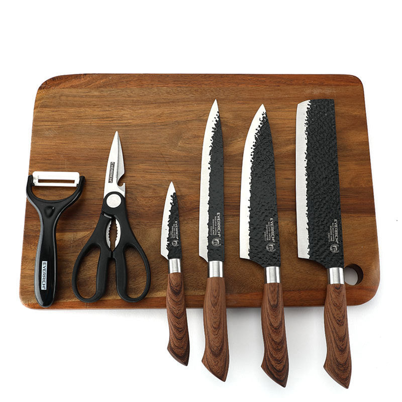Juego de cuchillos de cocina profesional hecho de acero inoxidable