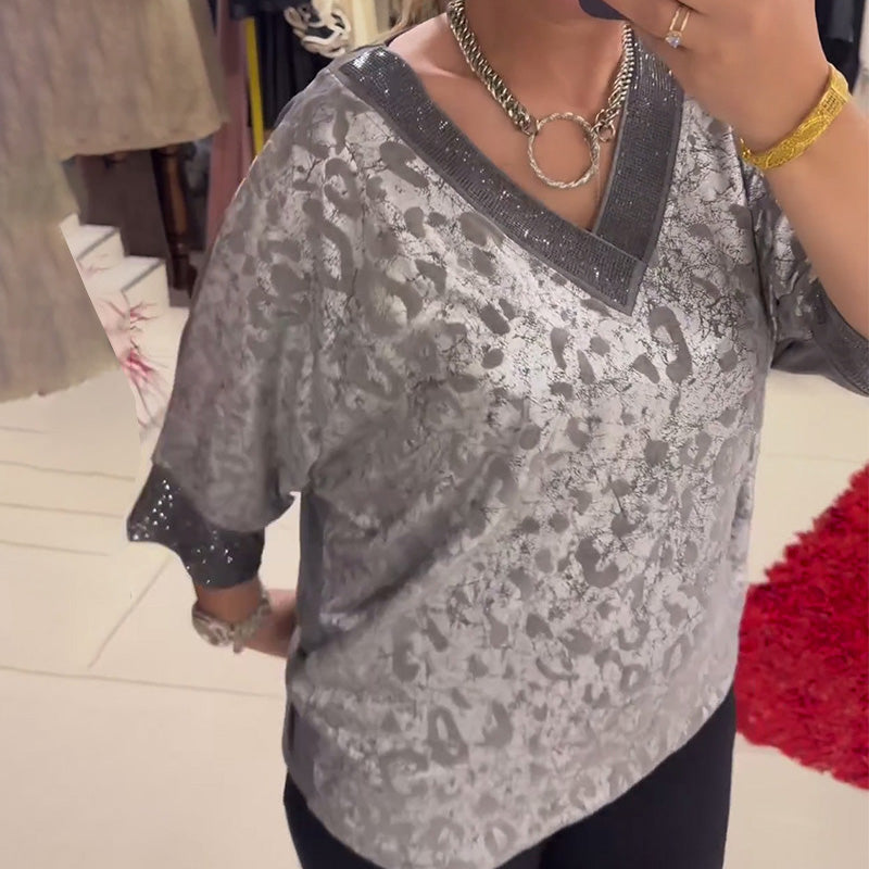Stilvolle Damenbluse mit V-Ausschnitt