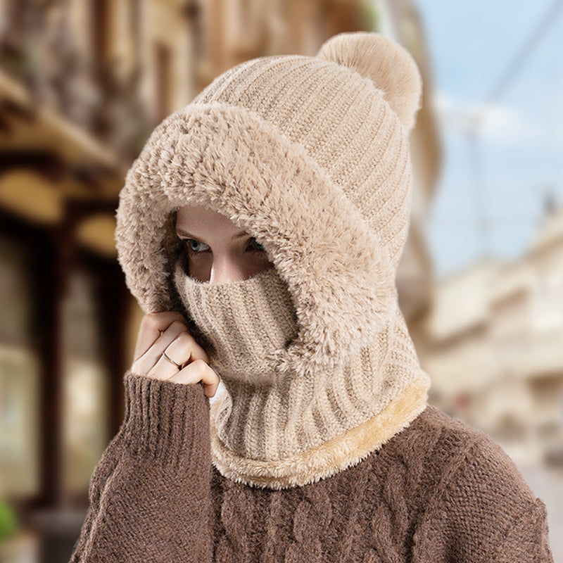 🔥La venta del Black Friday termina pronto🔥Bufanda y gorro de punto de una pieza para mujer, de invierno