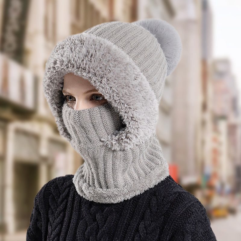 🔥La venta del Black Friday termina pronto🔥Bufanda y gorro de punto de una pieza para mujer, de invierno