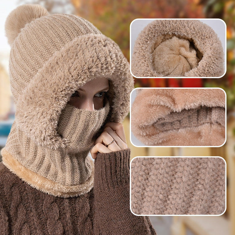 🔥La venta del Black Friday termina pronto🔥Bufanda y gorro de punto de una pieza para mujer, de invierno