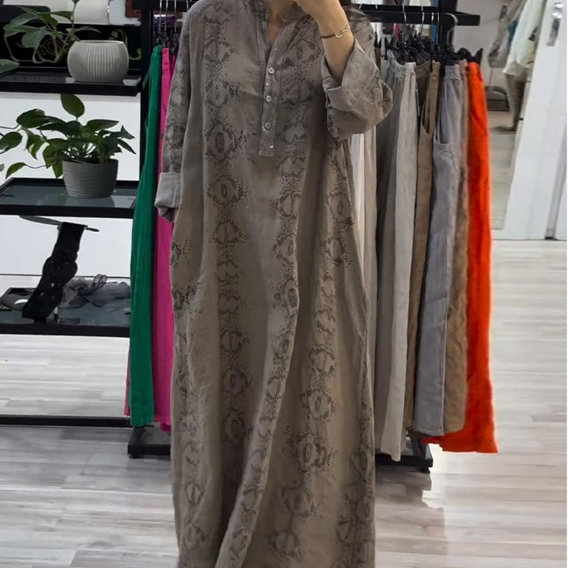 Oversized Maxi-Hemdkleid
