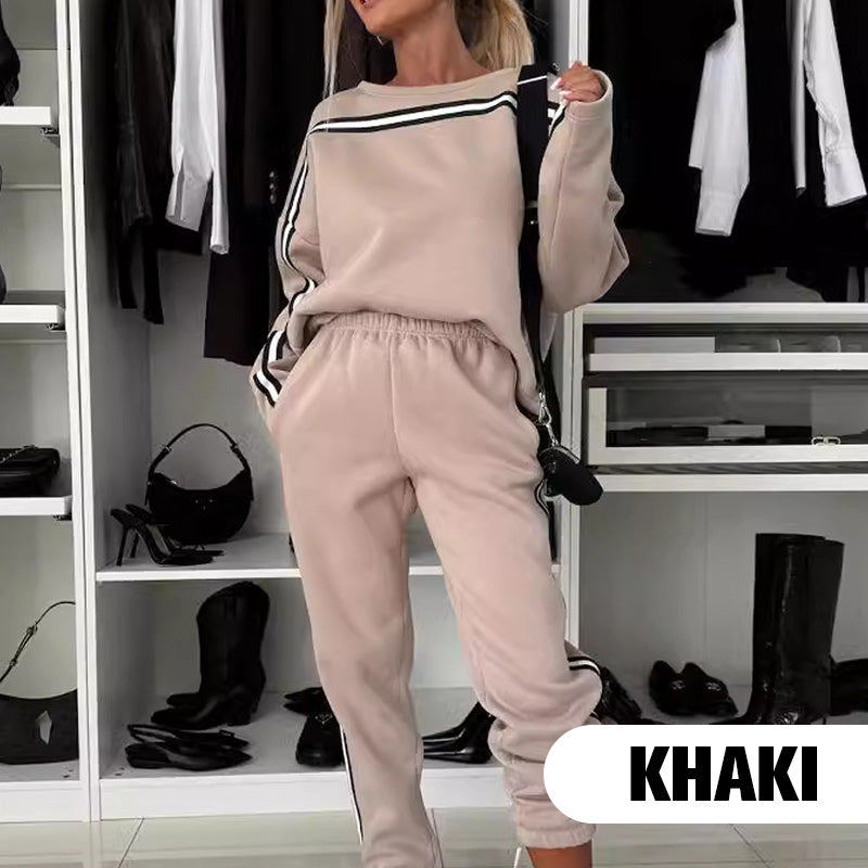 Tops y pantalones a rayas para mujeres.