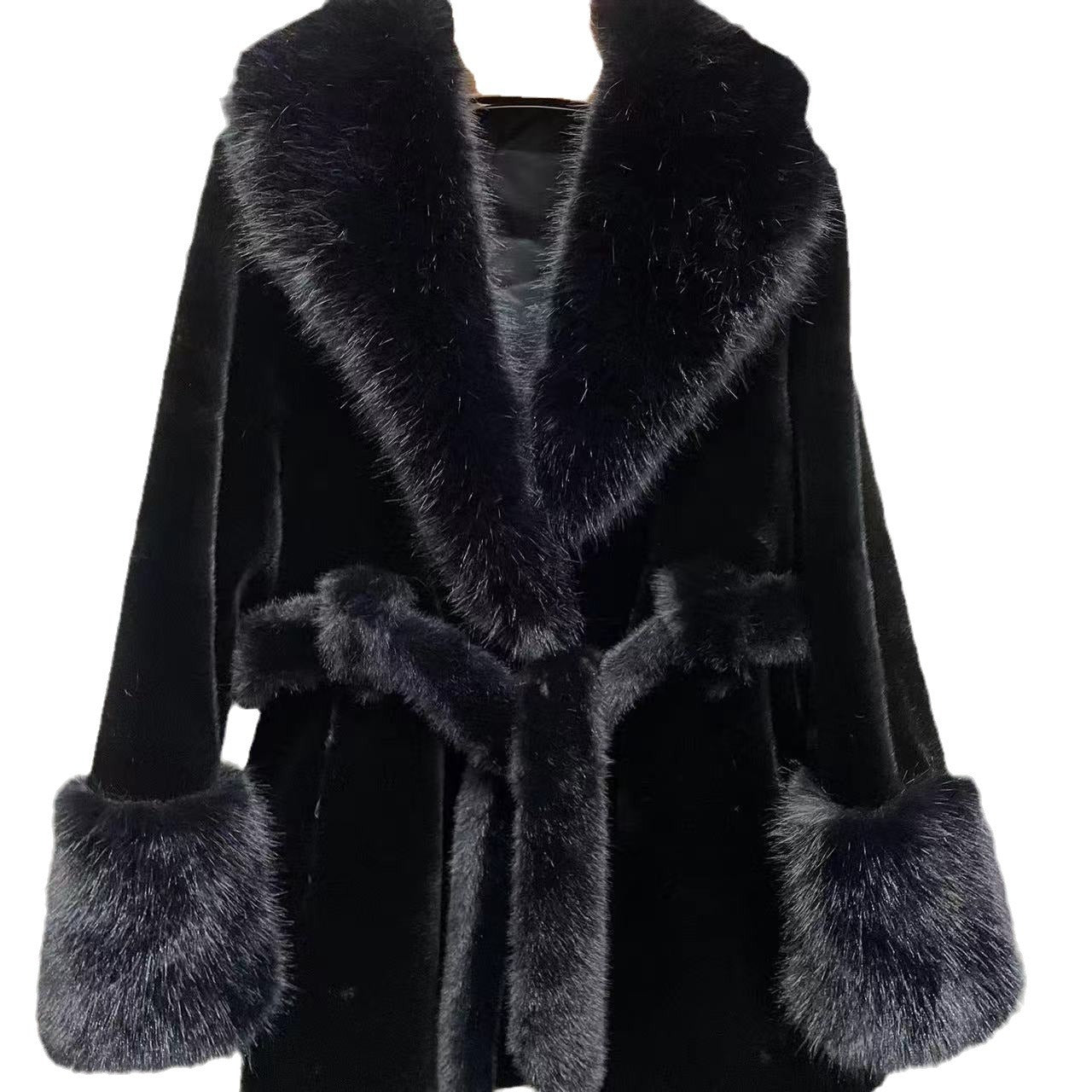 ❄️Winter Specials❄️ Künstliches Nerzfell Warmer Mantel 📦Freie Lieferung📦