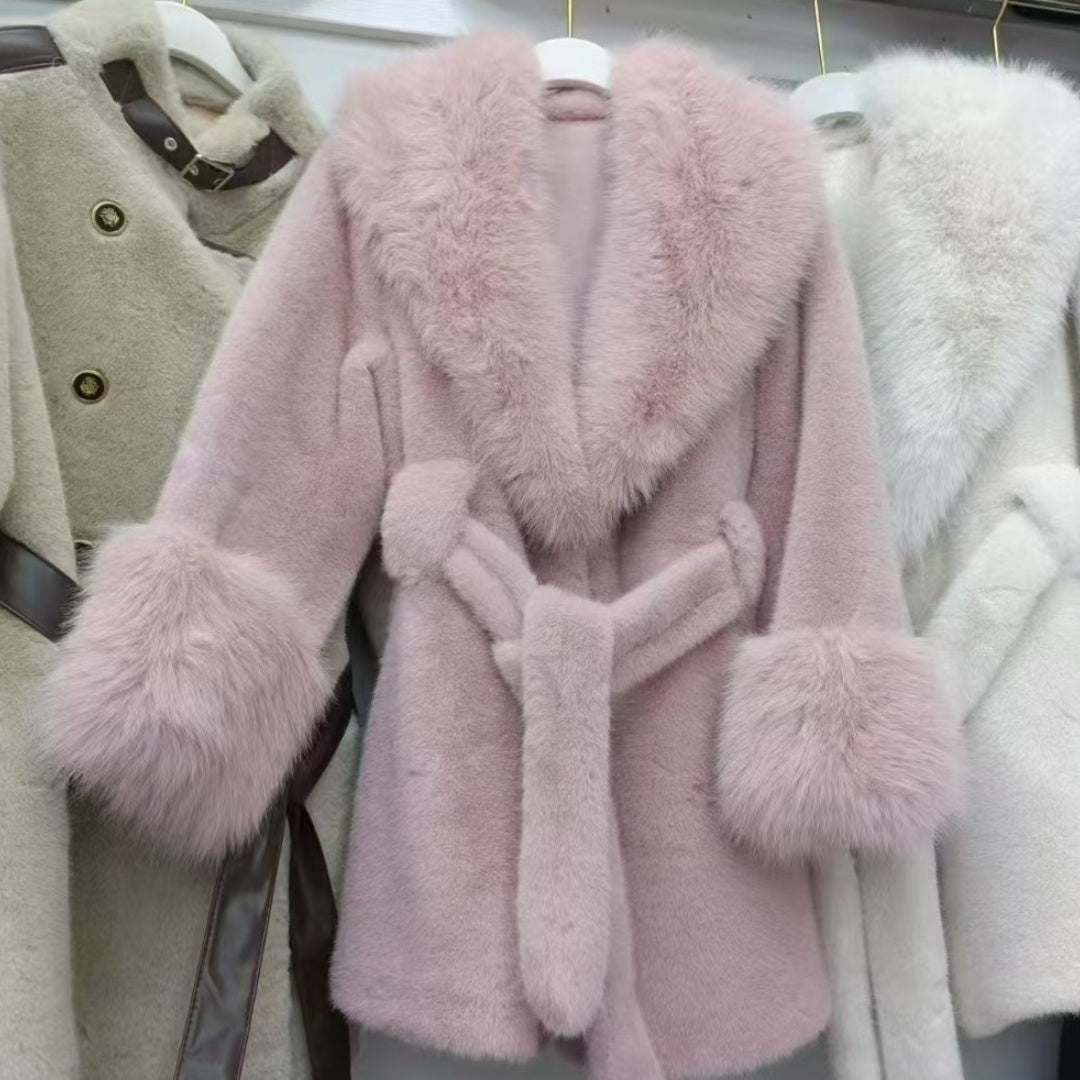 ❄️Winter Specials❄️ Künstliches Nerzfell Warmer Mantel 📦Freie Lieferung📦