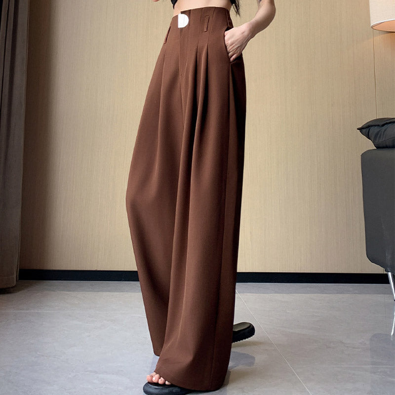 🔥Nuevos lanzamientos en preventa 2025🍃Pantalones de traje de pierna ancha y cintura alta para mujer