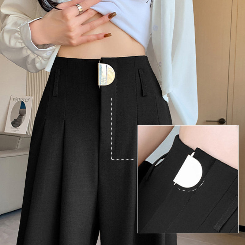 🔥Nuevos lanzamientos en preventa 2025🍃Pantalones de traje de pierna ancha y cintura alta para mujer