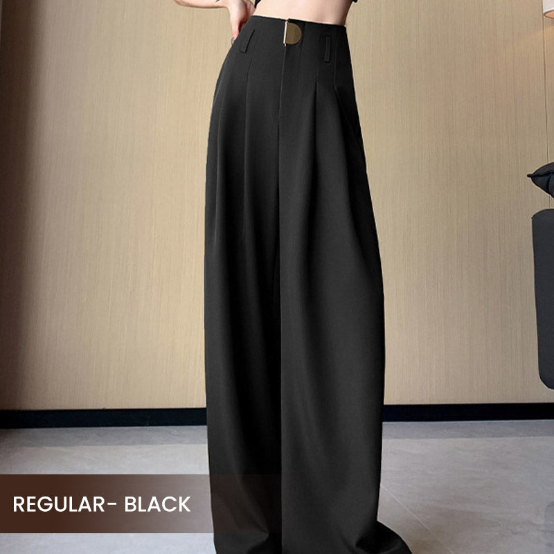 🔥Nuevos lanzamientos en preventa 2025🍃Pantalones de traje de pierna ancha y cintura alta para mujer