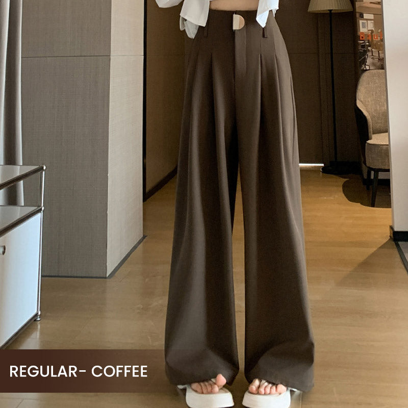🔥Nuevos lanzamientos en preventa 2025🍃Pantalones de traje de pierna ancha y cintura alta para mujer