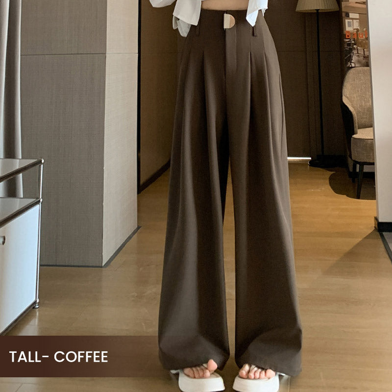 🔥Nuevos lanzamientos en preventa 2025🍃Pantalones de traje de pierna ancha y cintura alta para mujer