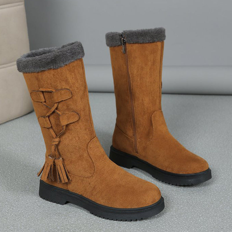 Letzte Chance: Winterschlussverkauf 🛍️✨ Warme Damenstiefel mit seitlichem Reißverschluss