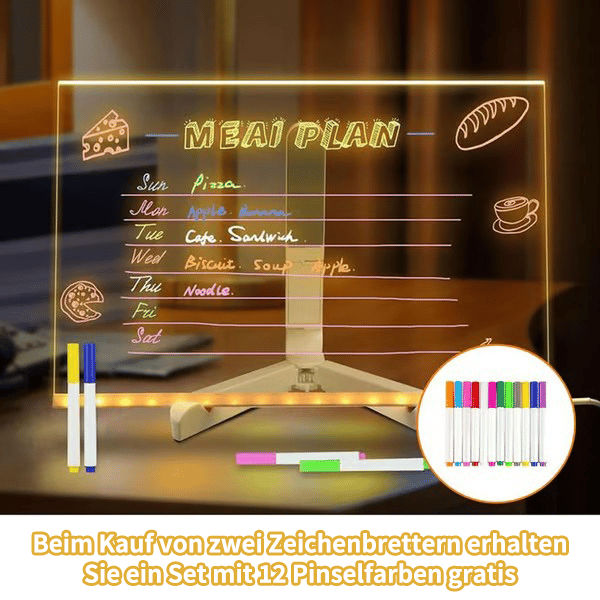 🎄Weihnachtsaktion 🎁Kreatives wiederbeschreibbares Acryl-LED-Nachrichtenschild