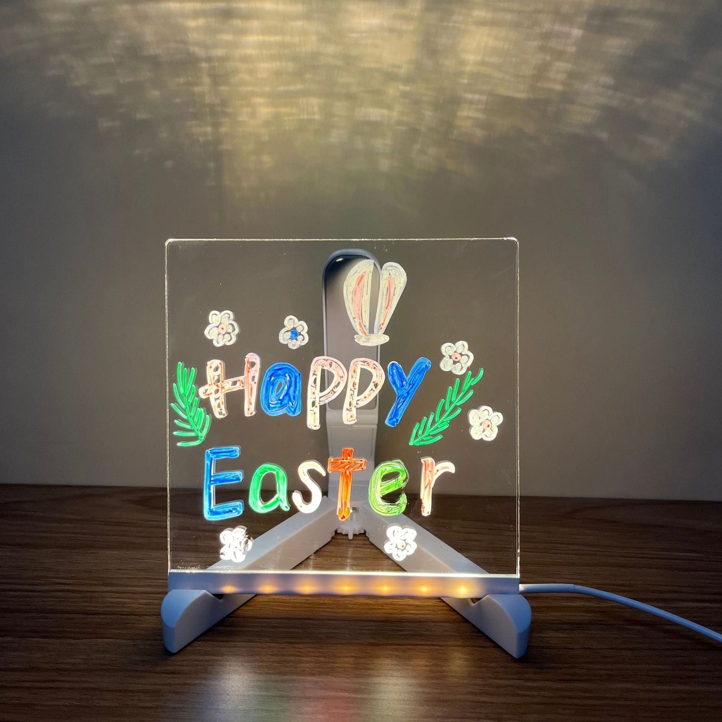 🎄Weihnachtsaktion 🎁Kreatives wiederbeschreibbares Acryl-LED-Nachrichtenschild