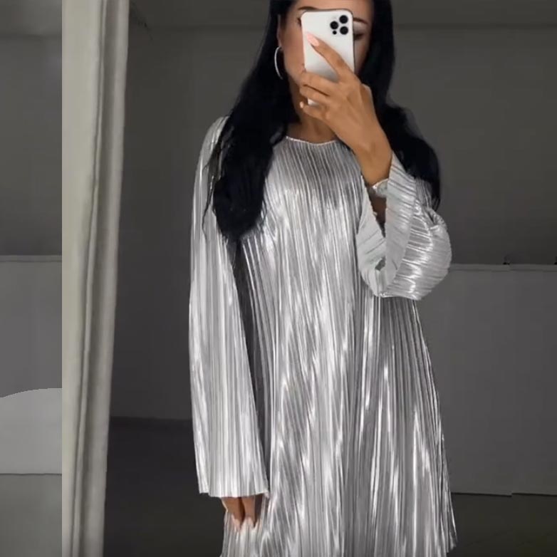 Vestido mercerificado brillante de alta calidad para mujeres