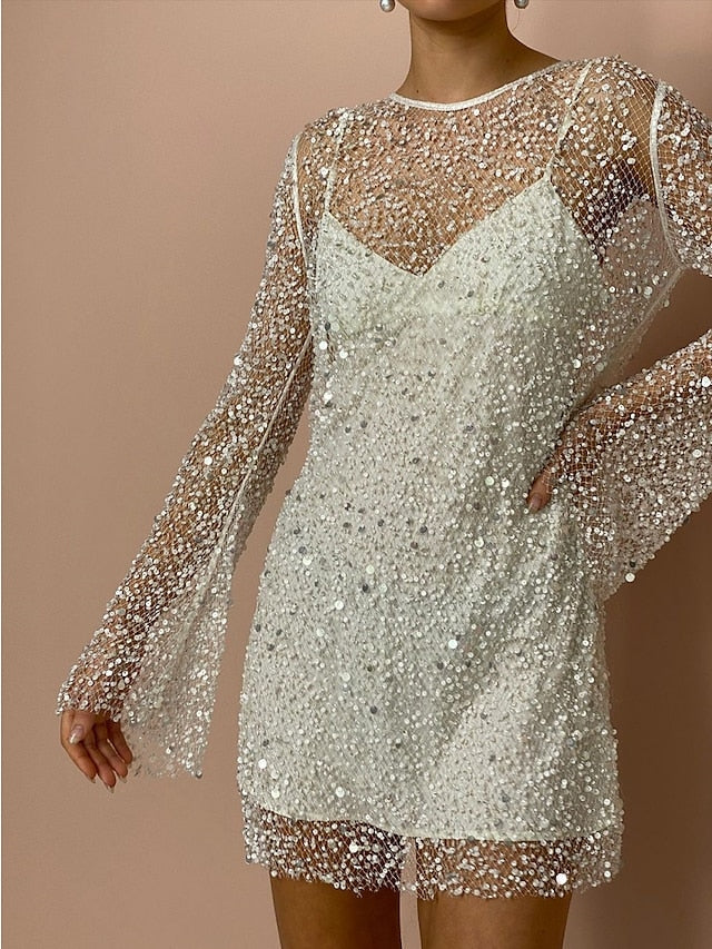 💃Vestido sexy de lentejuelas de dos piezas para mujer