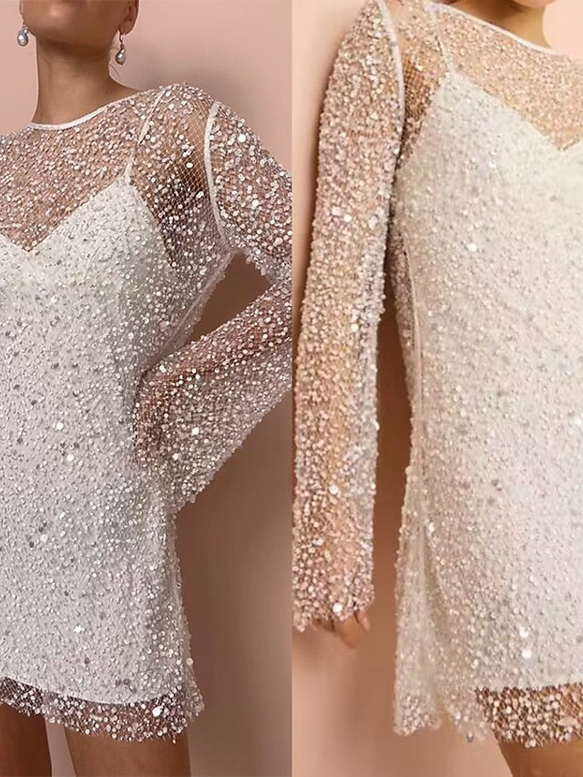 💃Vestido sexy de lentejuelas de dos piezas para mujer
