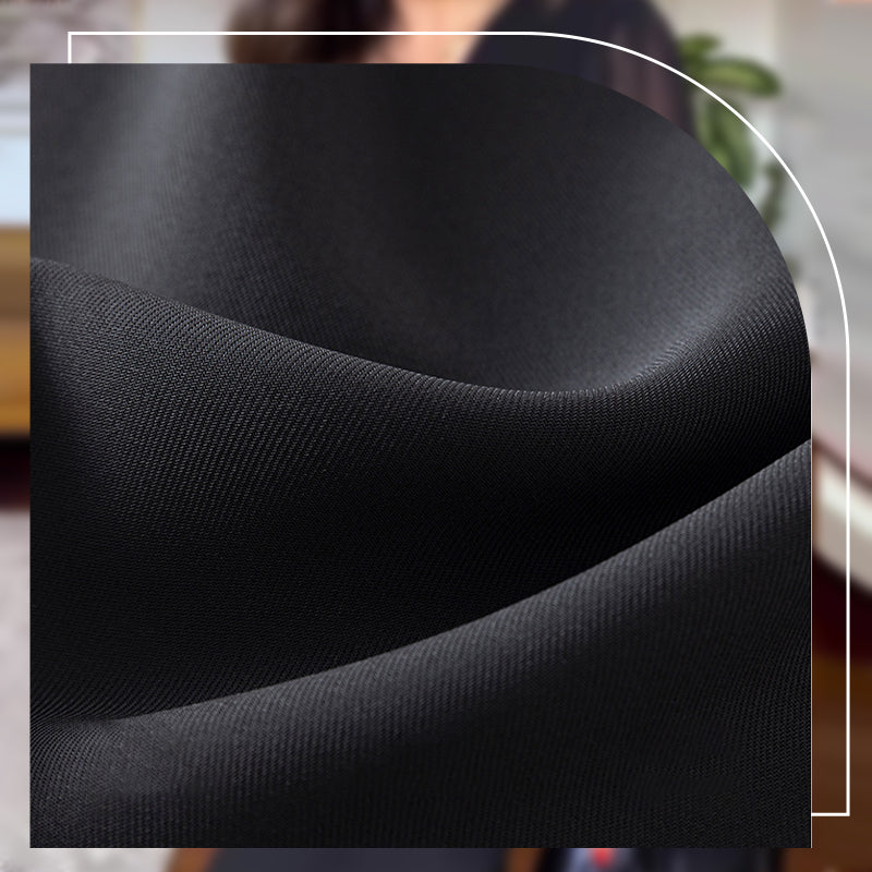 Vestido elegante con un cuello en V y mangas largas de linterna hechas de malla para mujeres
