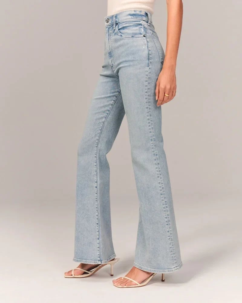 ⭐ Ropa de mujer 2025 ⭐ -30% de descuento + envío gratis🎊🎅 Pantalones acampanados elásticos de cintura ultraalta