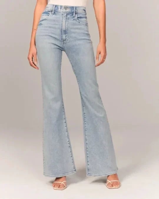 ⭐ Ropa de mujer 2025 ⭐ -30% de descuento + envío gratis🎊🎅 Pantalones acampanados elásticos de cintura ultraalta