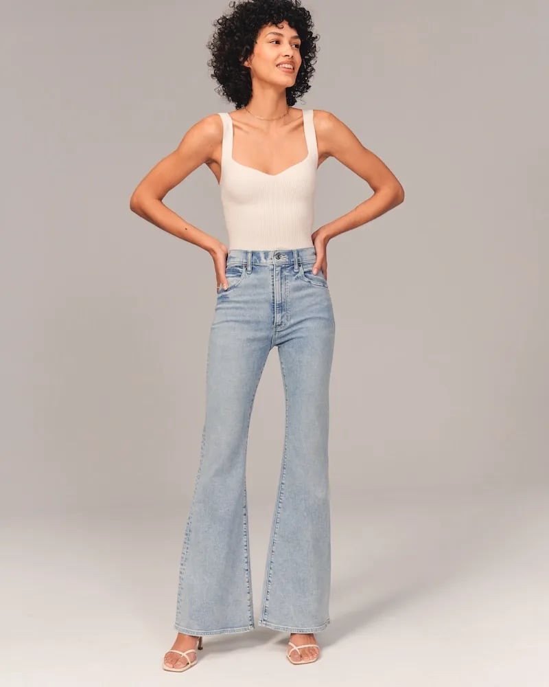 ⭐ Ropa de mujer 2025 ⭐ -30% de descuento + envío gratis🎊🎅 Pantalones acampanados elásticos de cintura ultraalta