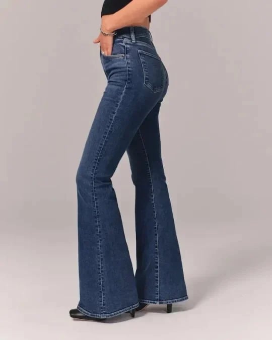 ⭐ Ropa de mujer 2025 ⭐ -30% de descuento + envío gratis🎊🎅 Pantalones acampanados elásticos de cintura ultraalta