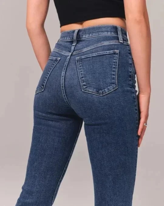 ⭐ Ropa de mujer 2025 ⭐ -30% de descuento + envío gratis🎊🎅 Pantalones acampanados elásticos de cintura ultraalta