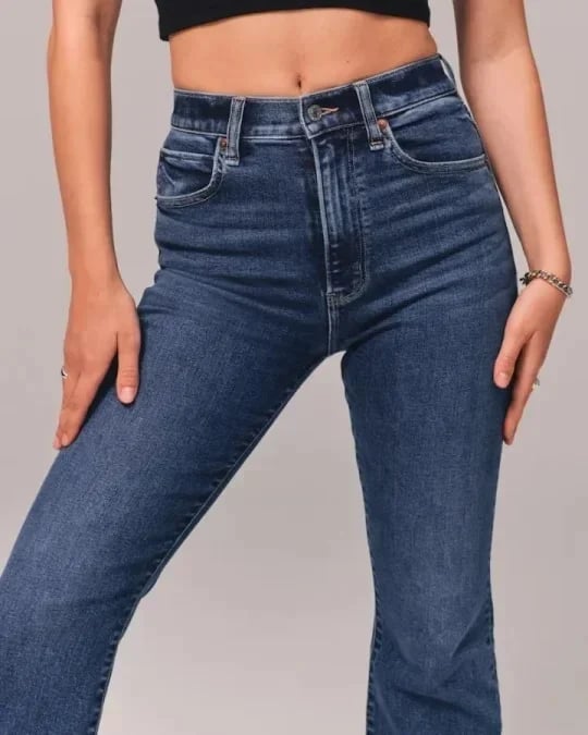 ⭐ Ropa de mujer 2025 ⭐ -30% de descuento + envío gratis🎊🎅 Pantalones acampanados elásticos de cintura ultraalta