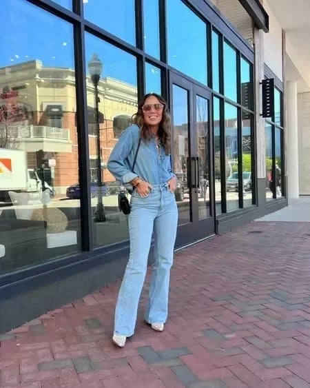 ⭐ Ropa de mujer 2025 ⭐ -30% de descuento + envío gratis🎊🎅 Pantalones acampanados elásticos de cintura ultraalta