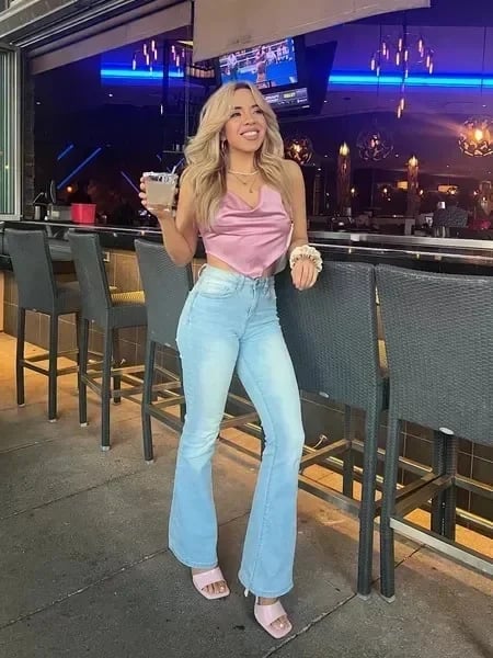⭐ Ropa de mujer 2025 ⭐ -30% de descuento + envío gratis🎊🎅 Pantalones acampanados elásticos de cintura ultraalta