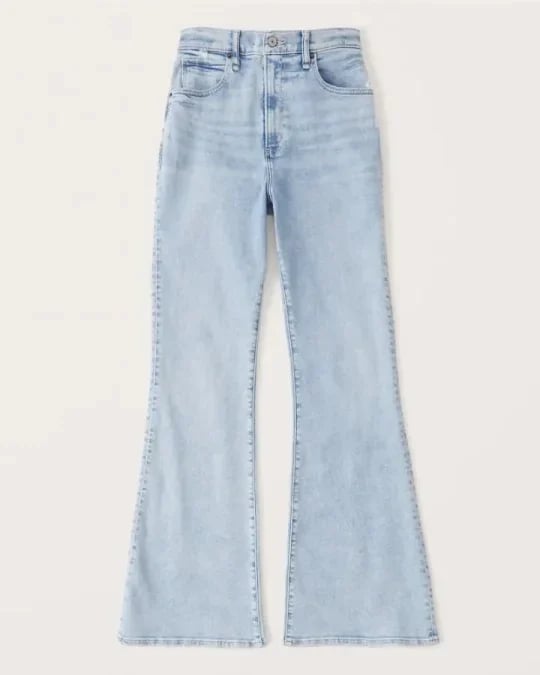 ⭐ Ropa de mujer 2025 ⭐ -30% de descuento + envío gratis🎊🎅 Pantalones acampanados elásticos de cintura ultraalta