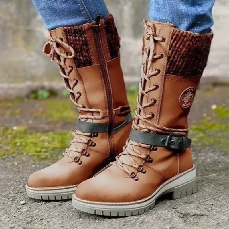 ❄️Winterschlussverkauf 77% RABATT🎁Wasserdichte Knie-Schneestiefel für Damen