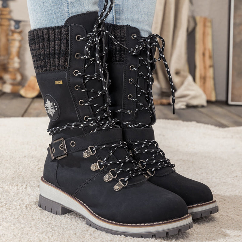 ❄️Winterschlussverkauf 77% RABATT🎁Wasserdichte Knie-Schneestiefel für Damen